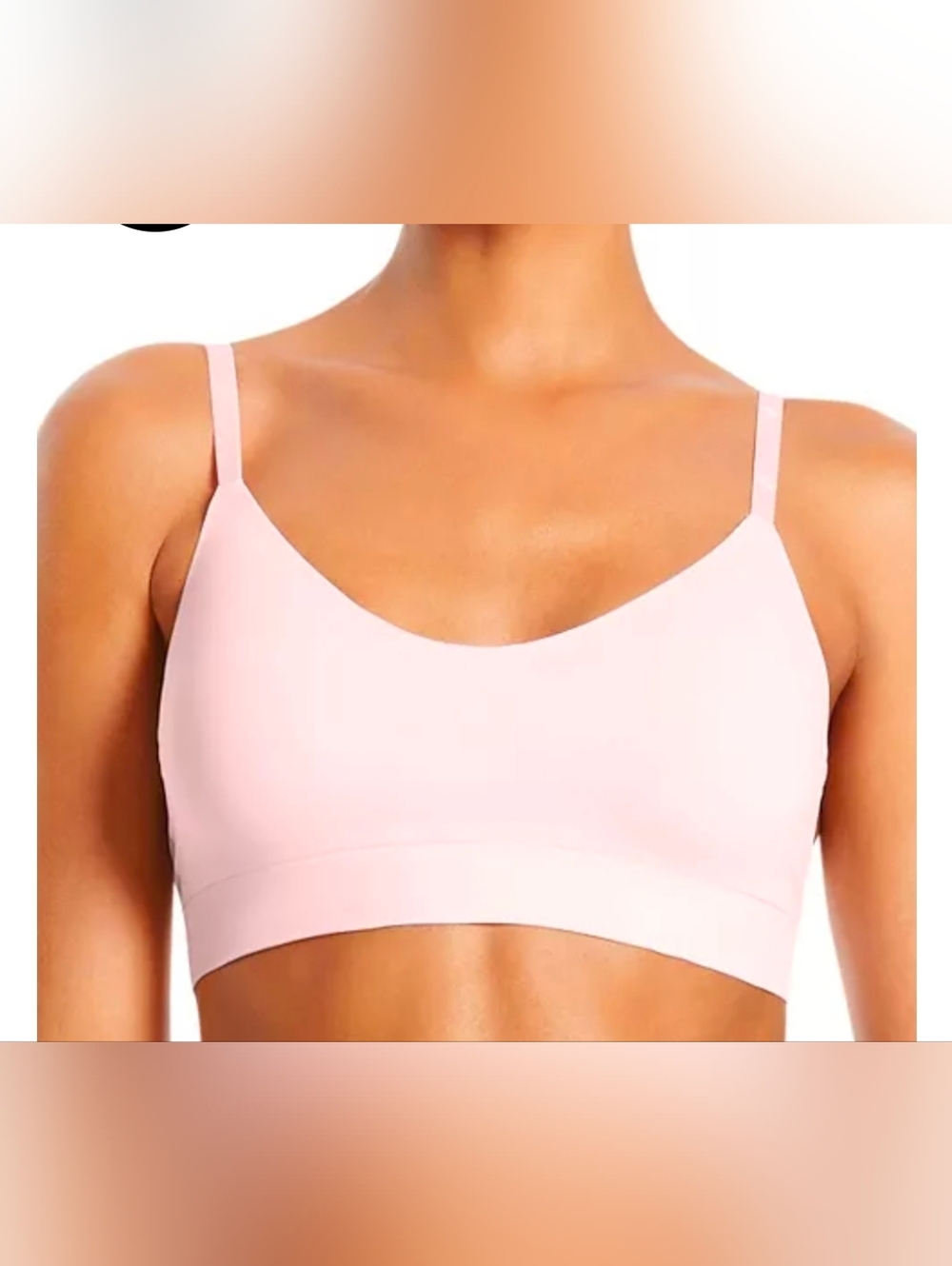 NWT Lauren Ralph Lauren Luxe Smoothing Wireless Bralette In Pink Size Small